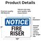 Signmission Fire Riser OSHA Notice Sign, Vinyl Decal, 10in W x 7in L, 2PK OS-2PACK-NS-D-710-L-12654 - alternate 2